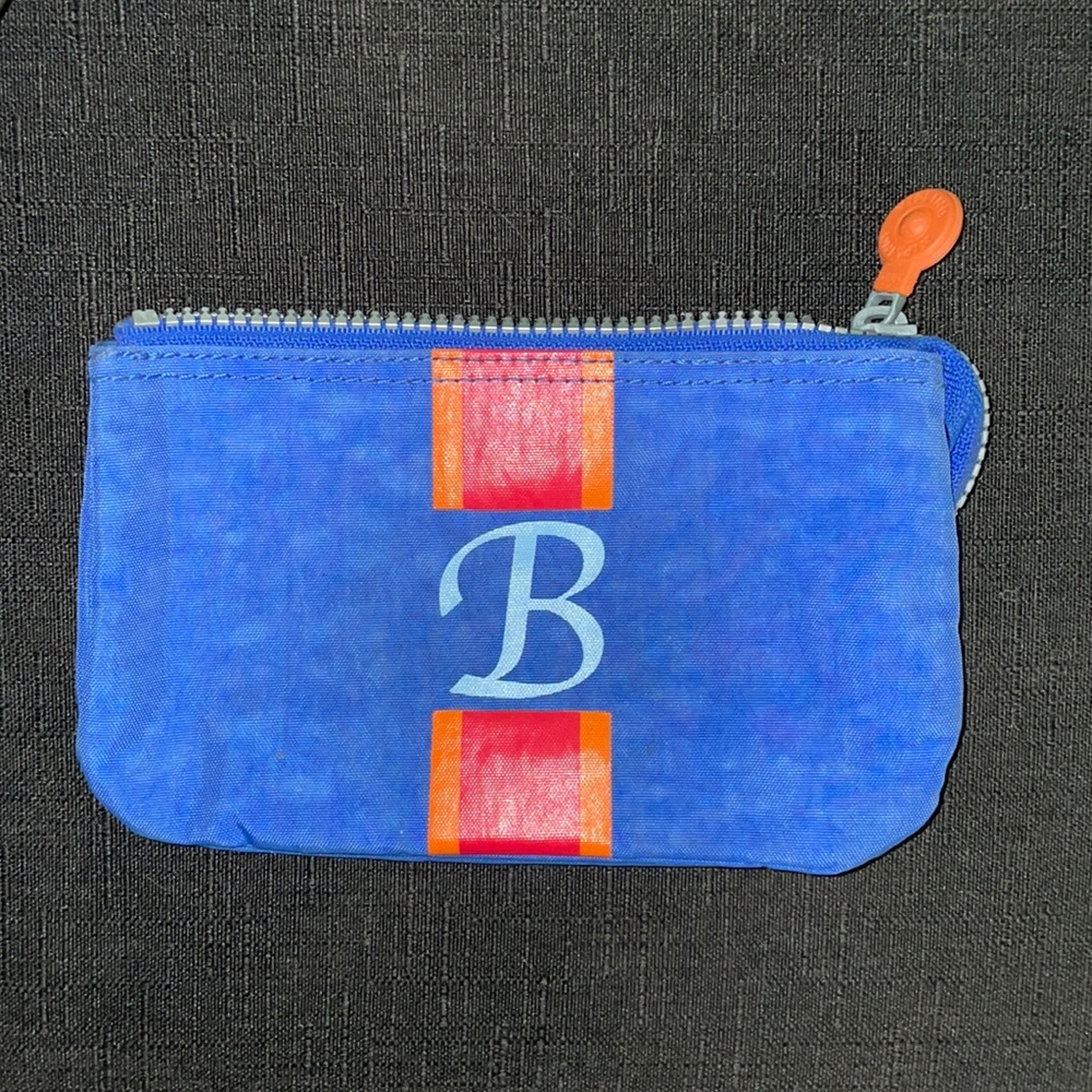 “B” Royal Blue Kipling Pouch